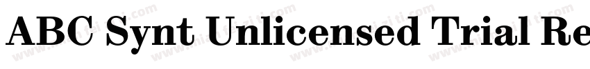 ABC Synt Unlicensed Trial Regular字体转换